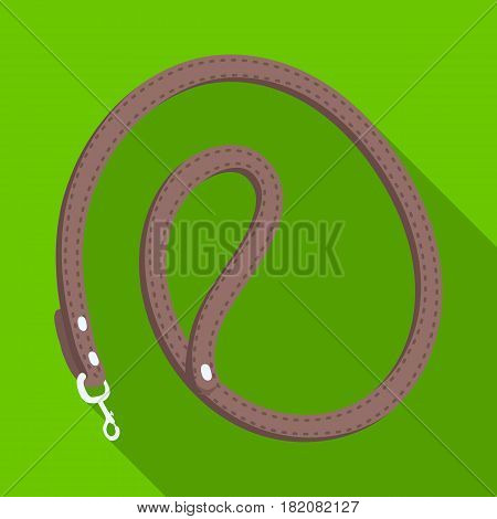 Leash for animals.Pet shop single icon in black style vector symbol stock illustration .