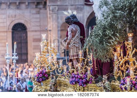 Linares, SPAIN - April 14: Brotherhood of Holy Week call in Spanish 
