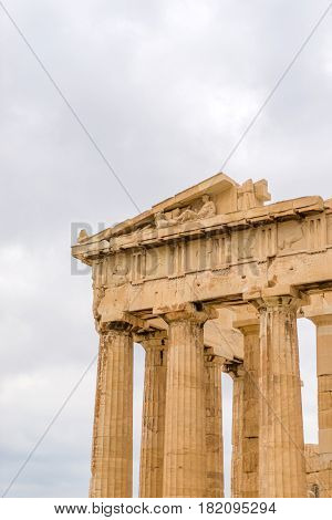columns of the Acropolis (Propilea) Athens Greece