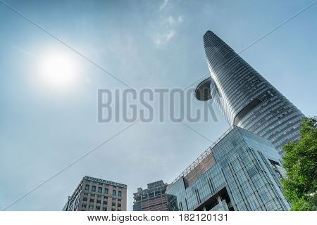 Bottom View Of Modern Buildings And Famous Skyscraper, Vietnam