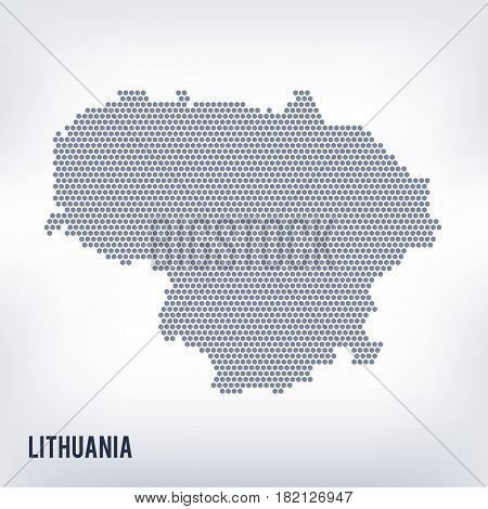 Vector hexagon map of Lithuania . Business space in the country
