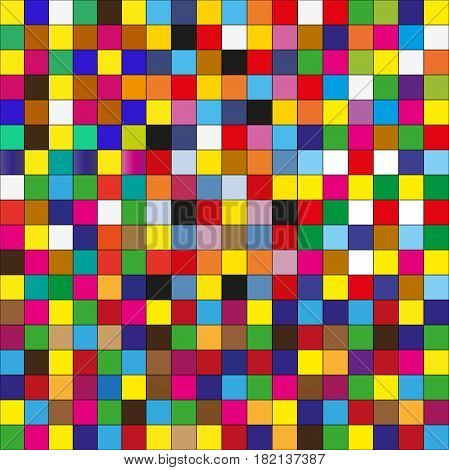 small multicolored background tile pixel in a chaotic manner