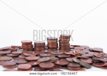 Many Of Thai Baht Coins Background