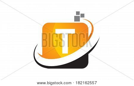 This vector describe about Technology Motion Synergy Letter T