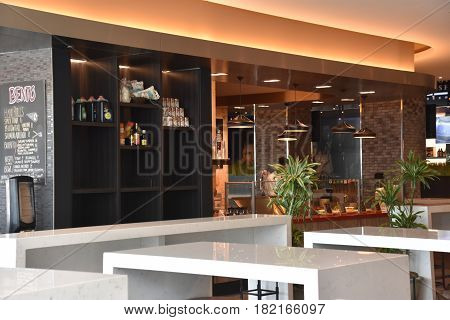 OXON HILL, MD - APR 16: MGM Resort and Casino at National Harbor in Oxon Hill, Maryland, as seen on April 16, 2017. It opened at National Harbor on December 8, 2016.