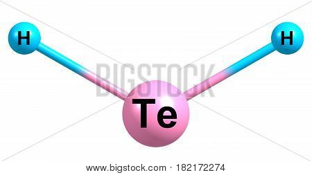 Hydrogen telluride is the inorganic compound with the formula H2Te. A hydrogen chalcogenide and the simplest hydride of tellurium. 3d illustration