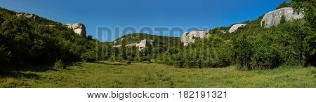 Temple of Donators at Cave City in the Cherkez-Kermen Valley, Crimea