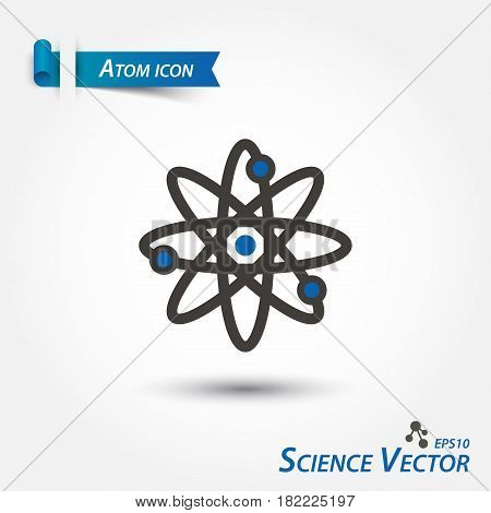 Atom icon . a Scientific vector .