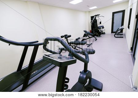 Small affordable home gym with fitness quipment