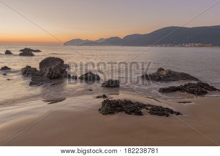 The Beach Of Trengandin In Noja, Cantabria