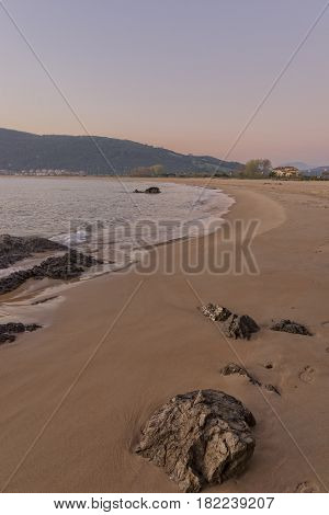 The Beach Of Trengandin In Noja, Cantabria
