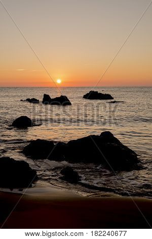 The Beach Of Trengandin In Noja, Cantabria