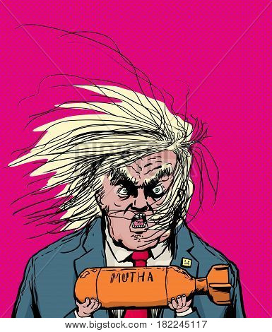 Donald Trump Holding Orange Bomb
