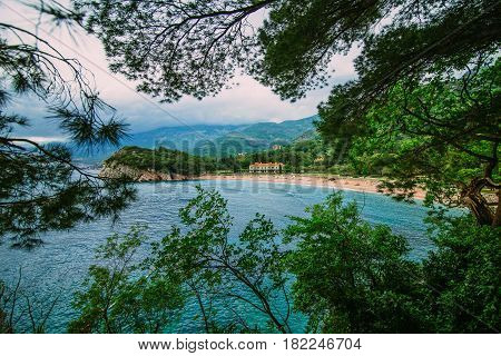 The Queen's Beach near Villa Milocer in Montenegro, near the island of Sveti Stefan.