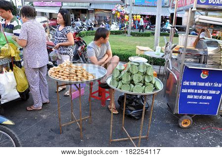 Street Food In Asia. Mekong Delta, Vietnam