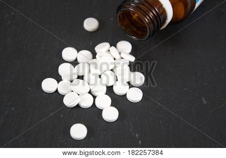 some schuessler salts on a white background