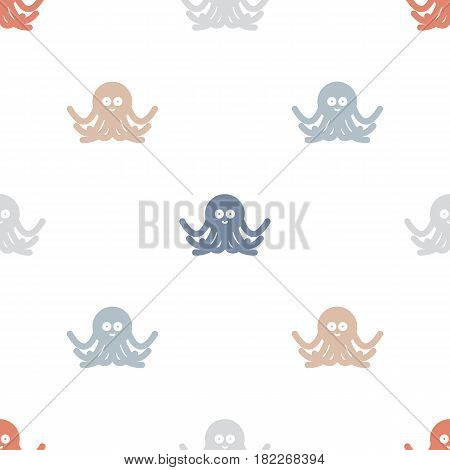 Octopuses abstract seamless background pattern. Stock vector.