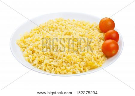 Delicious Home Made Pilaw From Wheat On Plate
