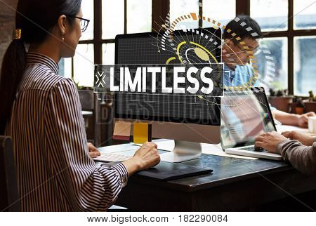 People working no end limitless