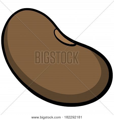 A vector illustration of a pinto Bean.