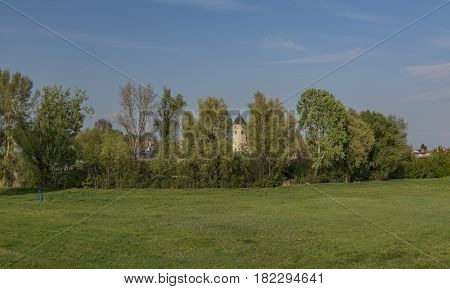 Strachotin village in spring sunny day in Palava area