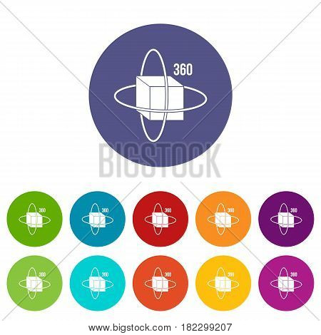 One joystick icons set in circle isolated flat vector illustration