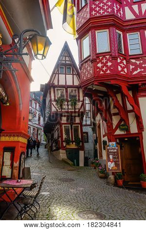 Unique Half-timbered Buildings In Bernkastel-kues