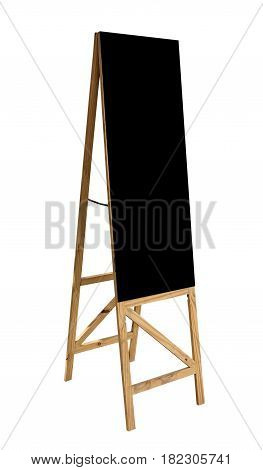 Wooden frame black board Menu Isolated on White Backgroundwith clipping path