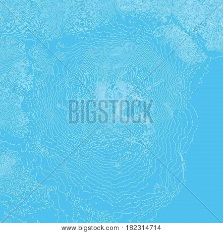 Vector abstract earth relief map. Generated conceptual elevation map. Isolines of landscape surface elevation. Geographic map conceptual design. Elegant background for presentations.