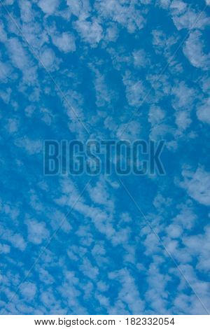 blue sky and fluffy clouds (Cirrocumulus) on nature background texture