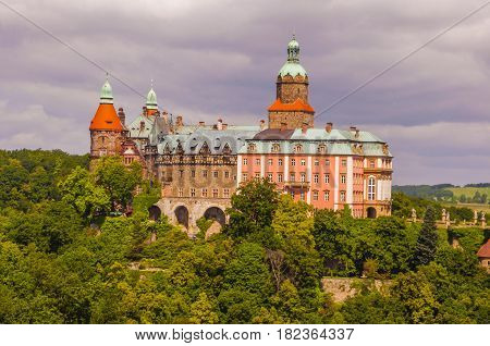 Ksiaz Castle In Walbrzych.
