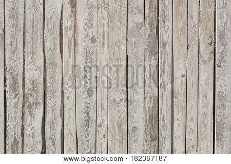 white old wooden fence. wood palisade background. planks texture, weathered surface