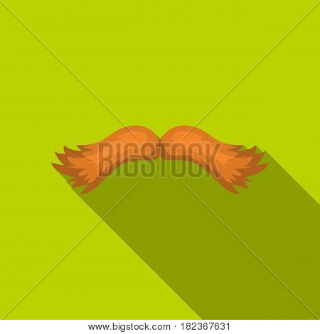 Man's mustache icon in flate style isolated on white background. Beard symbol vector illustration.