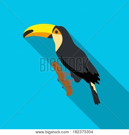Brazilian toucan icon in flate design isolated on white background. Brazil country symbol stock vector illustration.