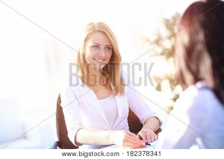 Two Businesswomen have Meeting In modern Office
