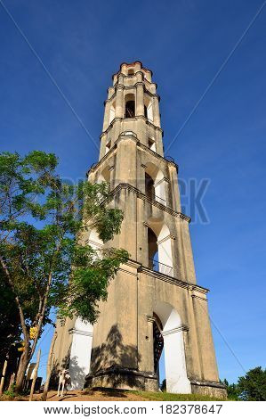 Tower in the valley to guarding the sugar plantation and slaves from Africa which on it worked