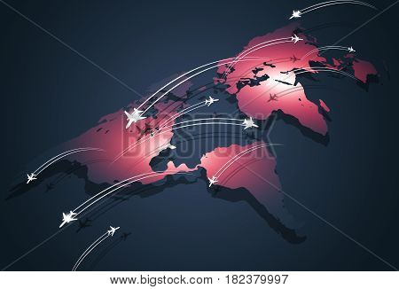 Global Aviation Concept Business Background