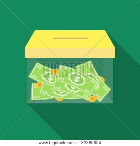 icon in flate design isolated on white background. Charity and donation symbol stock vector illustration.