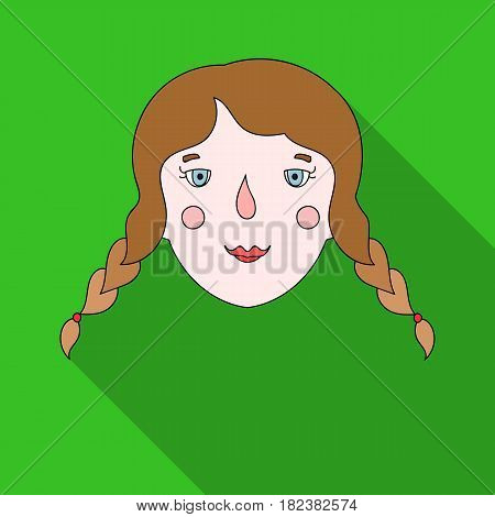 Daughter icon in flat design isolated on white background. Family holiday symbol stock vector illustration.