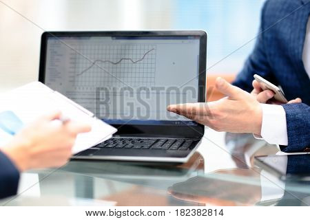 Business people Having Meeting In Modern Office