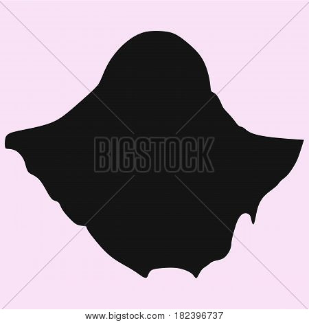 Scary ghost, halloween, vector silhouette isolated backgruond