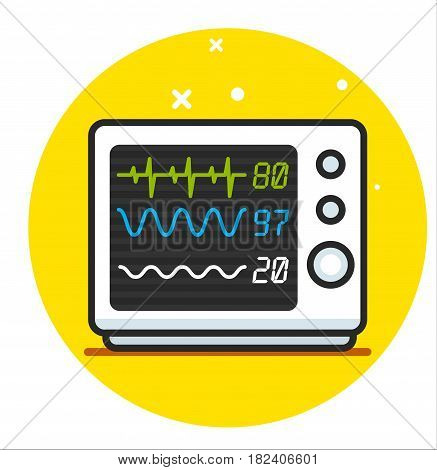 Monitoring medical puls icon illustration design rasterized