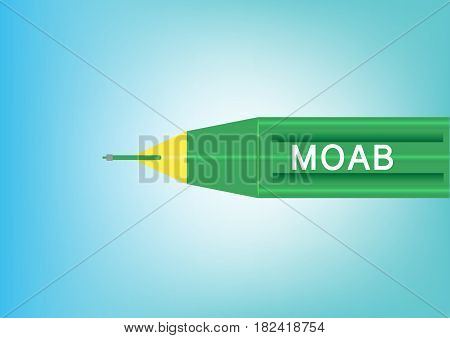MOAB Bomb, Massive Ordnance Air Blast. vector