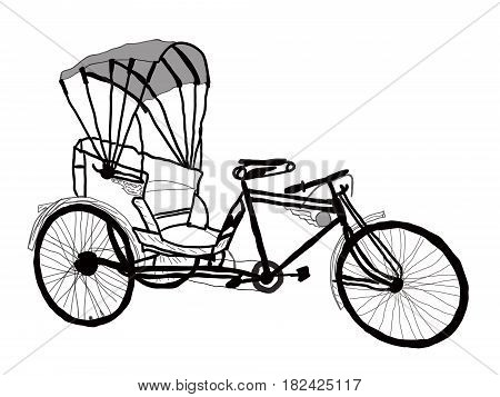 Ancient spinning wheel passenger stools ancient to the present.