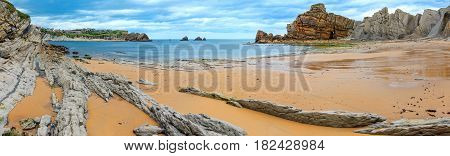 Arnia Beach Coastline Panorama.