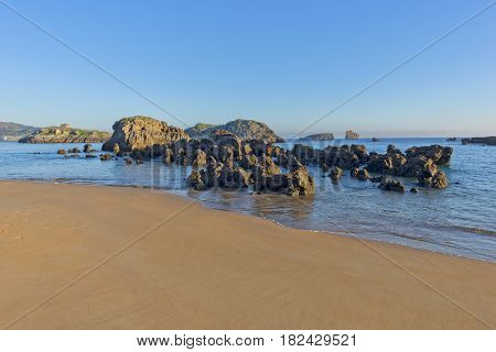 The Beach Of Ris In Noja, Cantabria
