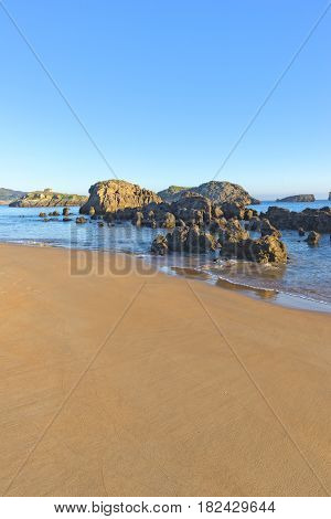 The Beach Of Ris In Noja, Cantabria