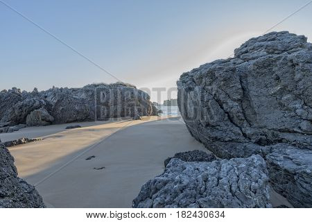 The Beach Of Ris In Noja, Cantabria