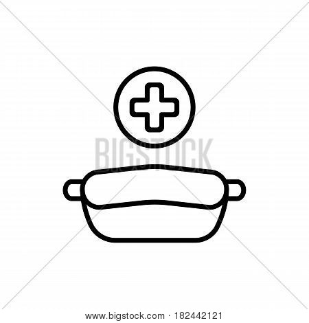Conteiner for medical tools. Vector icon. Conteiner for dentist tools and surgical. Eps 10