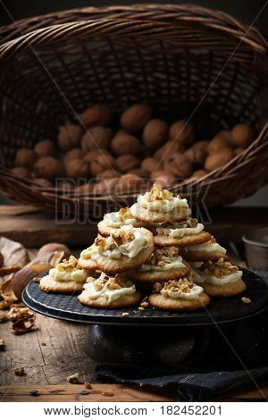 Old Fashioned Sour Cream Cookies.style rustic.selective focus
